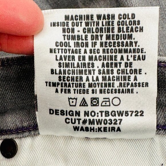 Joe's Womens Gray Fit Rocker Skinny Keira Low Rise Stretch Flare 25 Denim Jeans - Picture 7 of 7